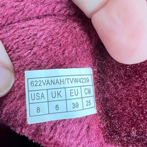 Vibrant burgundy Suede Boots - Picture 4 of 7